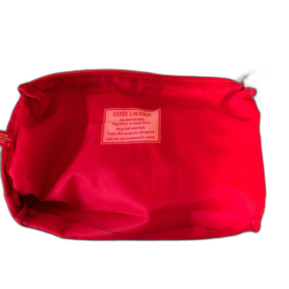 Estee Lauder Preppy Essential Red/Blue/Green&Yellow Plaid Cosmetics Bag w/Tassel - Picture 3 of 4